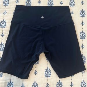 Lululemon Navy Biker Shorts size 10 worn once!